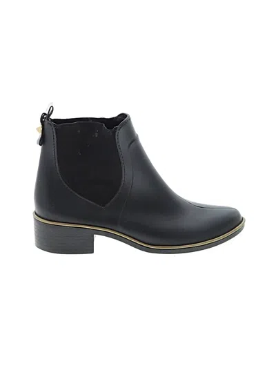 Pre-owned Kate Spade New York Rain Boots In Black