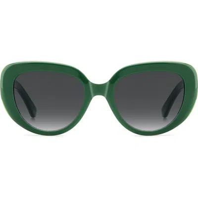 Kate Spade New York Rana 53mm Rectangular Sunglasses In Green