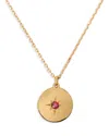 Kate Spade The Color Spark Collection Red Strength Medallion Necklace In Red/gold