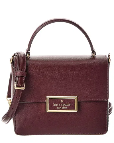 Kate Spade New York Reegan Small Top Handle Leather Crossbody In Burgundy
