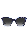 Kate Spade New York Reenas 53mm Gradient Polarized Cat Eye Sunglasses In Blue