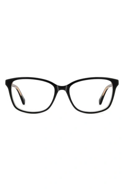 Kate Spade New York Reilly 55mm Rectangular Reading Glasses In Black