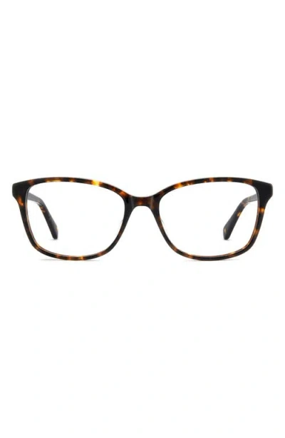 Kate Spade New York Reilly 55mm Rectangular Reading Glasses In Brown