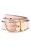 Kate Spade New York Reversible Belt In Crepe Pink / Bungalow