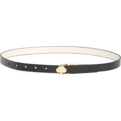 Kate Spade New York Reversible Spade Belt In Black