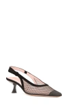 Kate Spade New York Riley Slingback Cap Toe Kitten Heel Pump In Black