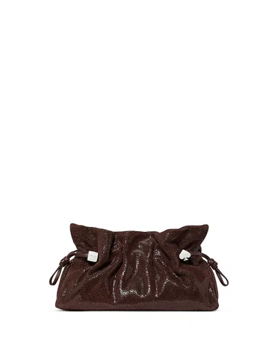 Kate Spade New York Rio Dot Suede Convertible Clutch In Burgundy