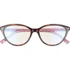 Kate Spade New York Roanne 54mm Blue Light Blocking Reading Glasses In Brown