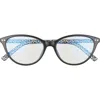 Kate Spade New York Roanne 54mm Blue Light Blocking Reading Glasses In Black/clear