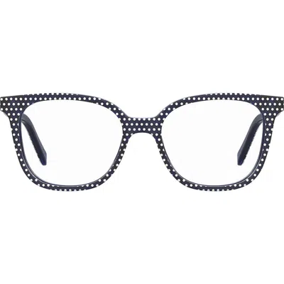 Kate Spade New York Romeo 50mm Rectangular Reading Glasses In Blue
