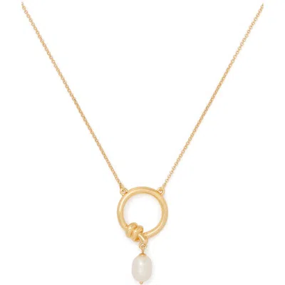 Kate Spade New York Ropes & Knots Freshwater Pearl Pendant Necklace