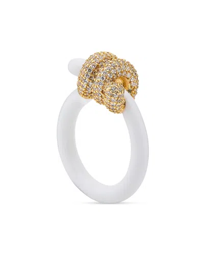 Kate Spade New York Ropes & Knots Pave & Enamel Statement Ring
