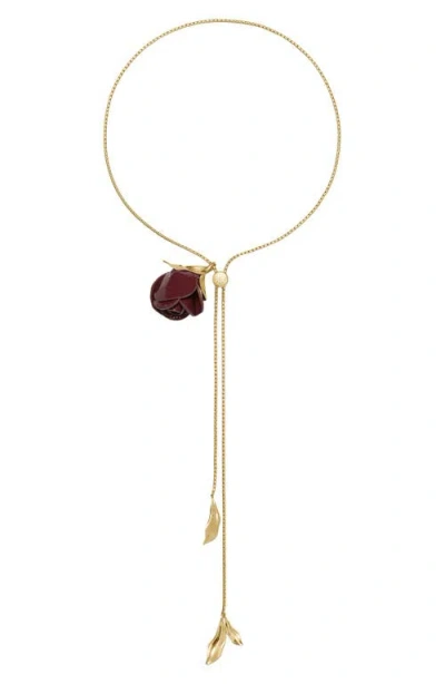 Kate Spade New York Rose Buds Y-necklace In Gold