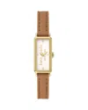 Kate Spade Women's Rosedale Brown Leather Watch 32mm In White/brown