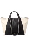 Kate Spade New York Rosie Colorblocked Pebbled Leather Large Tote In Black