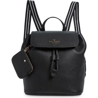 Kate Spade New York Rosie Medium Leather Flap Backpack In Black