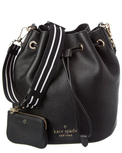 Kate Spade New York Rosie Pebbled Leather Bucket Bag In Black