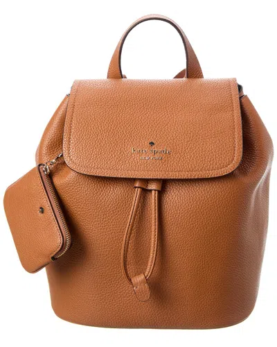 Kate Spade New York Rosie Pebbled Leather Medium Flap Backpack In Brown