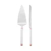 Kate Spade Rosy Glow 2-piece Dessert Set In Silver/rose