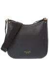 Kate Spade New York Roulette Pebbled Leather Medium Messenger Bag In Black