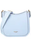 Kate Spade New York Roulette Pebbled Leather Medium Messenger Bag In Blue
