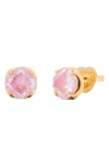 Kate Spade New York Round Stud Earrings In Pink/ Gold