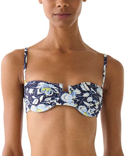 Kate Spade New York Ruched Bra Bikini Top In Multi