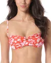 Kate Spade New York Ruched Bra Bikini Top In Multi