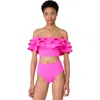 Kate Spade New York Ruffle Bikini Top In Vivid Snapdragon