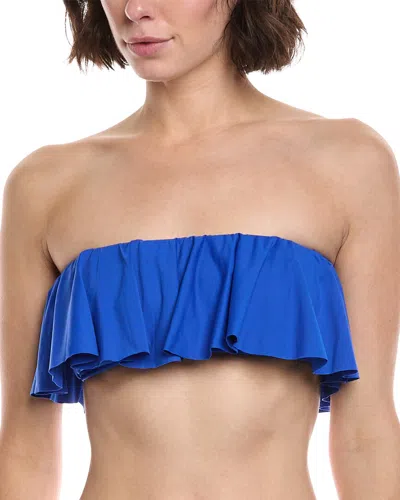 Kate Spade New York Ruffle Bra Bikini Top In Blue