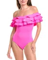 Kate Spade New York Ruffle One Piece Swimsui In Pink