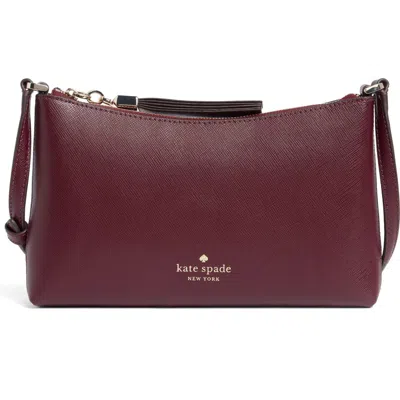 Kate Spade New York Sadie Saffiano Leather Small Crossbody Bag In Burgundy