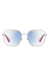 Kate Spade New York Salome 52mm Square Blue Light Blocking Reading Glasses In Gold
