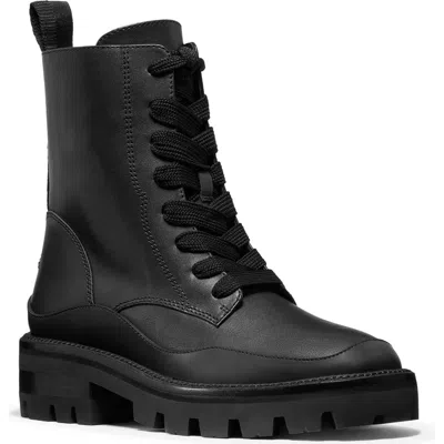 Kate Spade New York Sam Icon Leather Combat Boot In Black