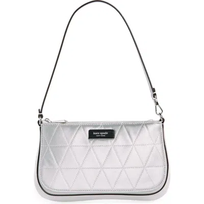 Kate Spade New York Sam Icon Mini Pouchette Shoulder Bag In Silver