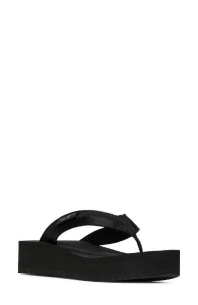 Kate Spade New York Sam Icon Platform Wedge Flip Flop In Black