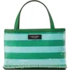 Kate Spade Sam Icon Seaside Mini Stripe Sequin Tote Bag