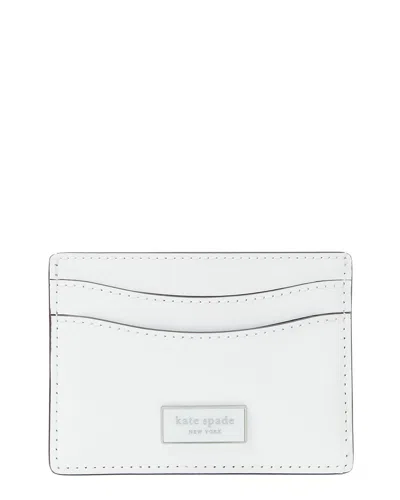 Kate Spade New York Sam Icon Spazzolato Leather Card Holder In White