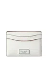 Kate Spade New York Sam Icon Spazzolato Leather Card Holder In White