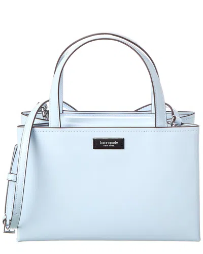 Kate Spade New York Sam Icon Spazzolato Leather Small Tote In Blue