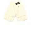 Kate Spade Sam Label Pop Top Mittens In Cream