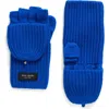 Kate Spade New York Sam Label Pop Top Mittens In Stained Glass Blue
