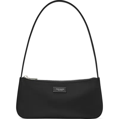 Kate Spade New York Sam Icon Faux Leather Shoulder Bag In Black
