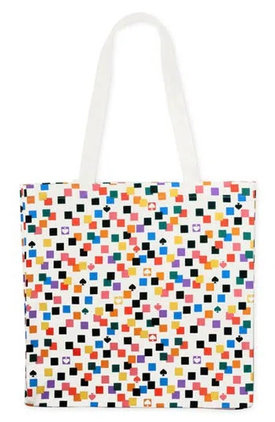 Kate Spade New York Scattered Check Canvas Tote Bag