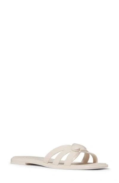 Kate Spade New York Sculpted Spade Jelly Slide Sandal In White