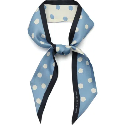 Kate Spade New York Sea Spray Dot Skinny Silk Scarf In Multi