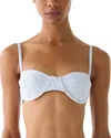 Kate Spade New York Seamed Underwire Bra Bikini Top In White