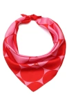 Kate Spade New York Seasonless Dot Silk Bandana In Classic Red Surf Pink