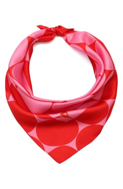 Kate Spade New York Seasonless Dot Silk Bandana In Red