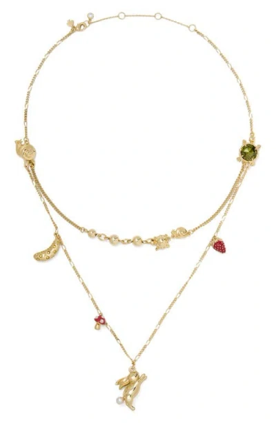 Kate Spade New York Secret Garden Charm Necklace In Gold